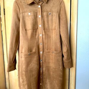 WHBM Camel Color Suede Dress